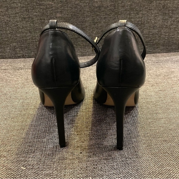 ALDO Sz 9 Pointy Toe Cap  Leather Ankle Strap Shoetie 4” Heels Shoes - Picture 5 of 9